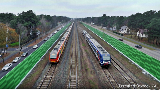 Hałas, trąbienie i mur ekranów na linii Otwock-Wawer. Czy tędy pojadą pociągi towarowe?