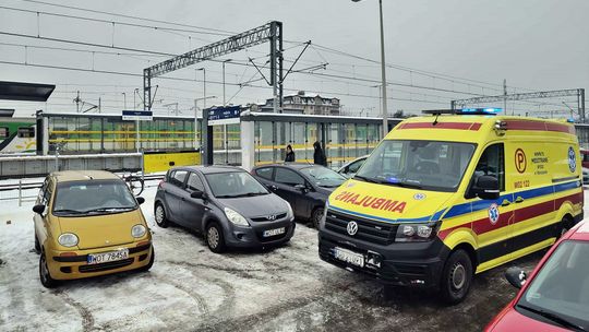 Interwencja służb ratunkowych na PKP Otwock