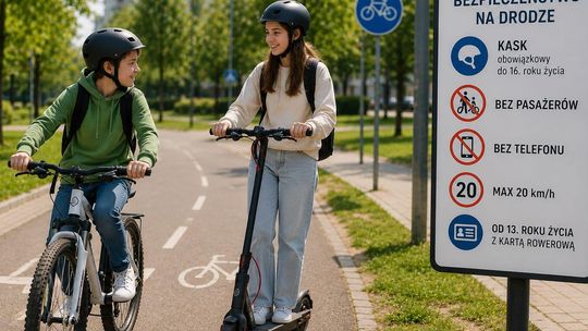 Nowe przepisy dla rowerzystów i użytkowników hulajnóg elektrycznych od czerwca