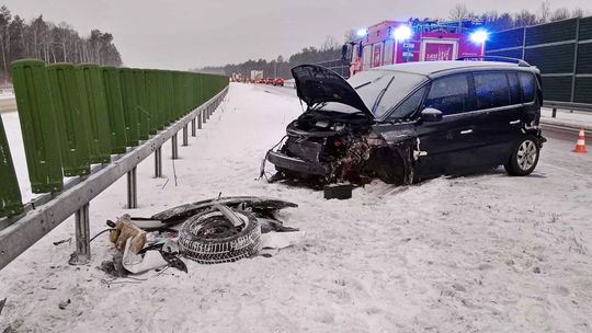 Trudne warunki na drogach. Seria zdarzeń w powiecie otwockim