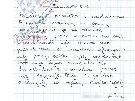 Wyrzucili kata z domu. Mieszkanka dziękuje policjantom