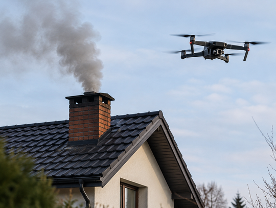 Drony sprawdzą, czym mieszkańcy palą w piecach. Ruszają kontrole
