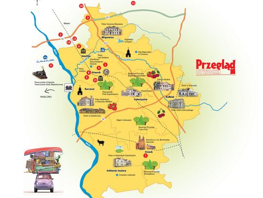 Mapa turystyczno-gastronomiczna powiatu otwockiego i okolic 2026