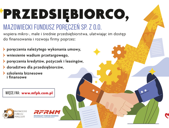 Mazowiecki Fundusz Poręczeń wspiera przedsiębiorców