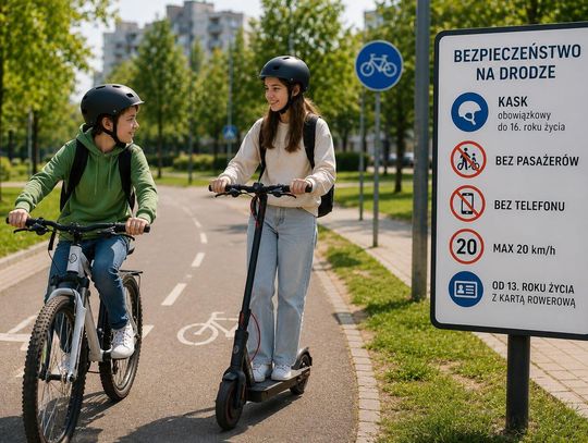 Nowe przepisy dla rowerzystów i użytkowników hulajnóg elektrycznych od czerwca