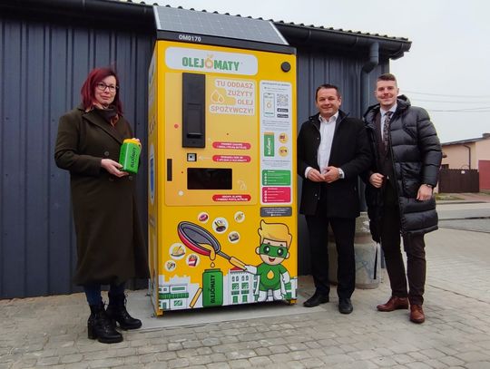 Olejomat już działa na targowisku w Sobieniach-Jeziorach