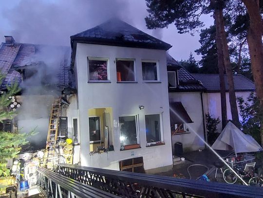 Pożar domu jednorodzinnego w Otwocku