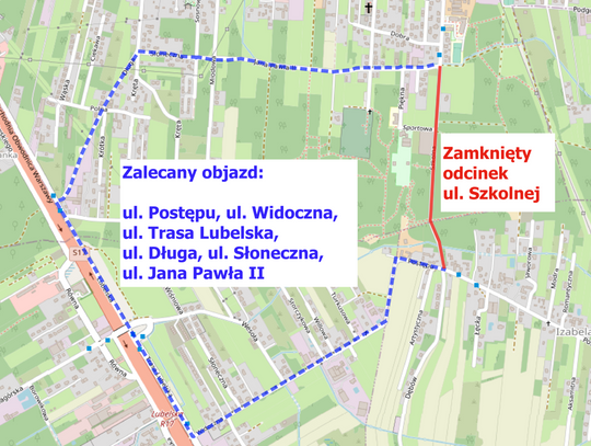 Uwaga! Jak dojechać do szkoły w Zakręcie? Droga będzie zamknięta