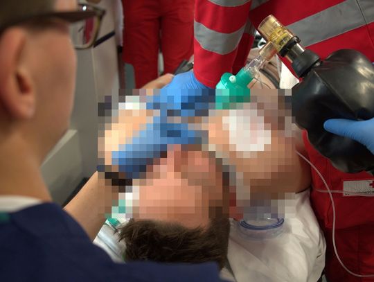 Wypadek na serwisówce przy trasie S2