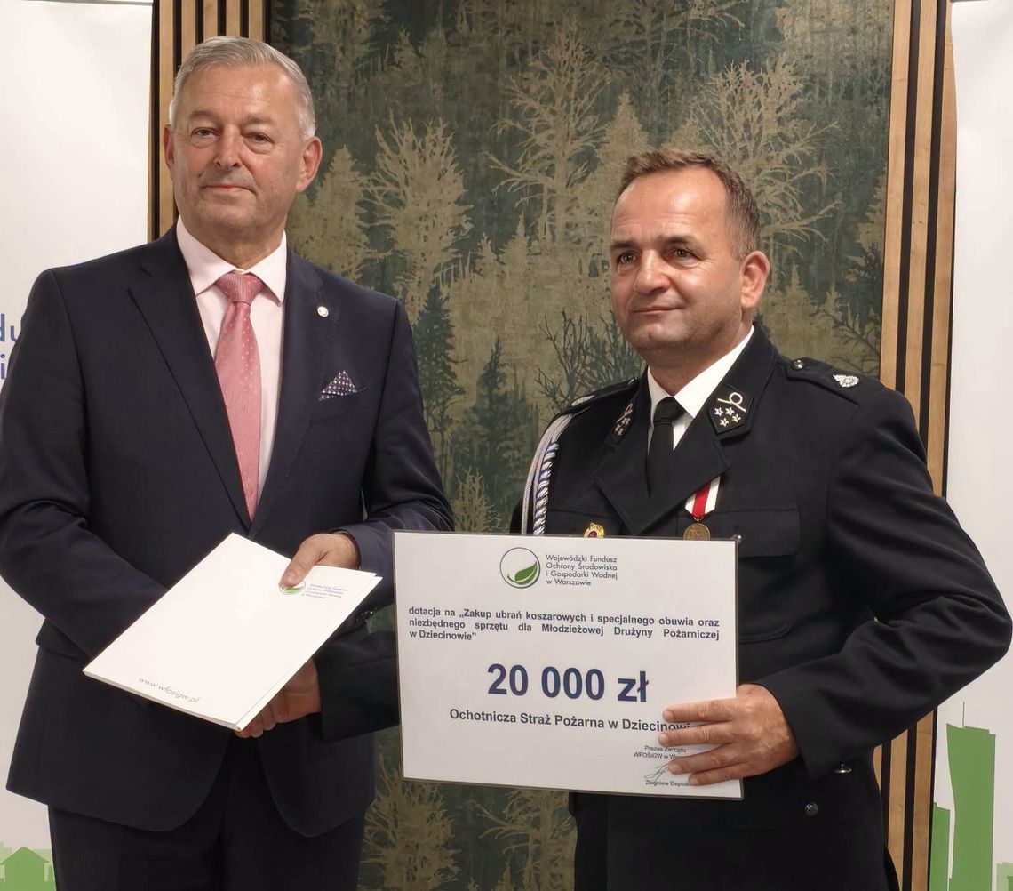 20 tys. zł dla młodych strażaków z Dziecinowa 20 tys. zł dla młodych strażaków z Dziecinowa