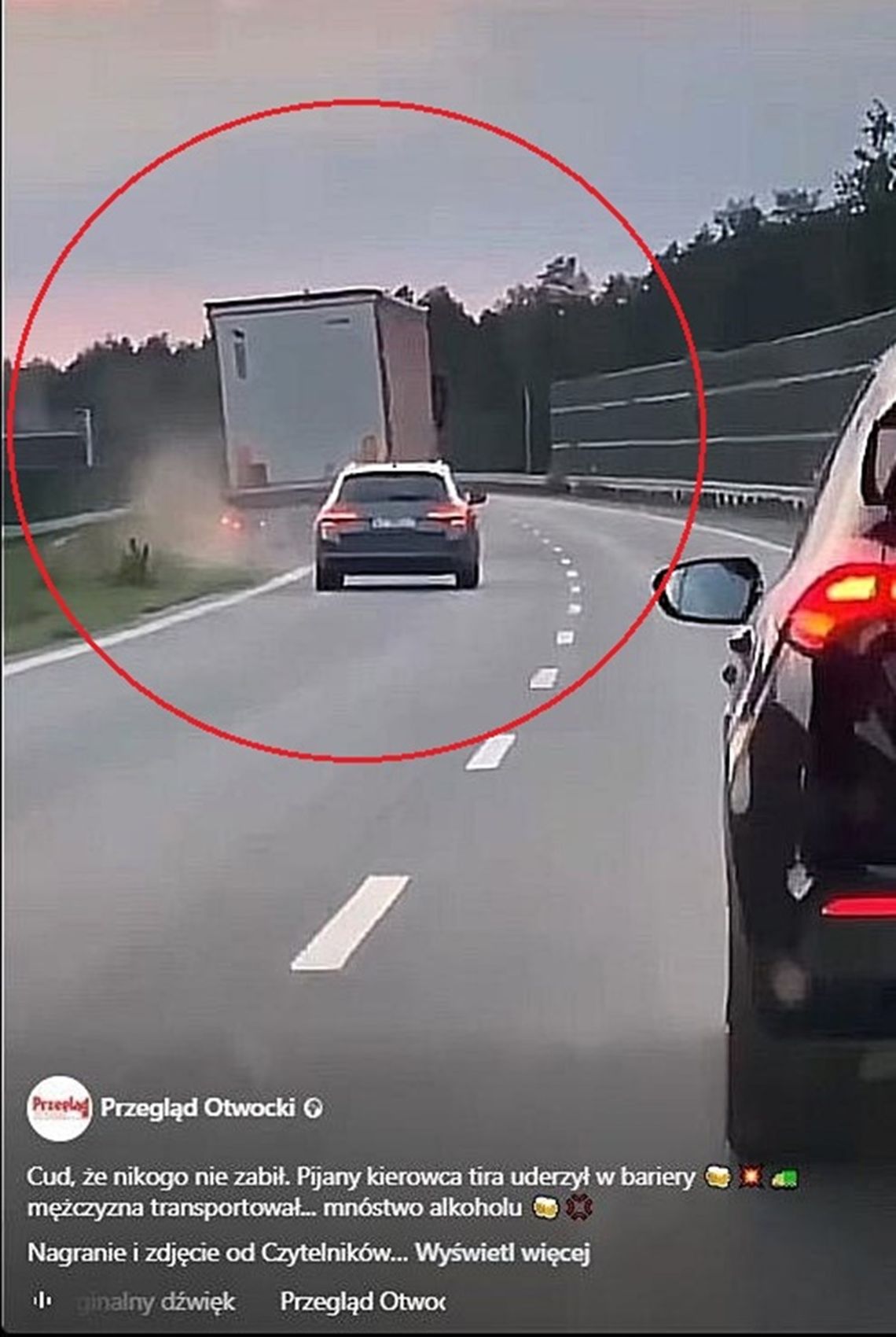 Kierowca ciężarówki jechał zygzakiem po ekspresówce!