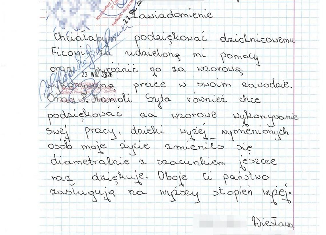 Wyrzucili kata z domu. Mieszkanka dziękuje policjantom Wyrzucili kata z domu. Mieszkanka dziękuje policjantom