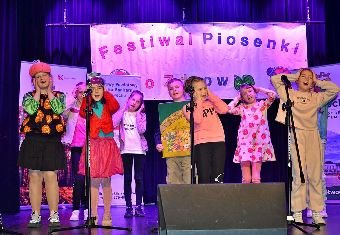 Kreatywność dzieci na festiwalu piosenki o zdrowiu w Otwocku [FOTO]