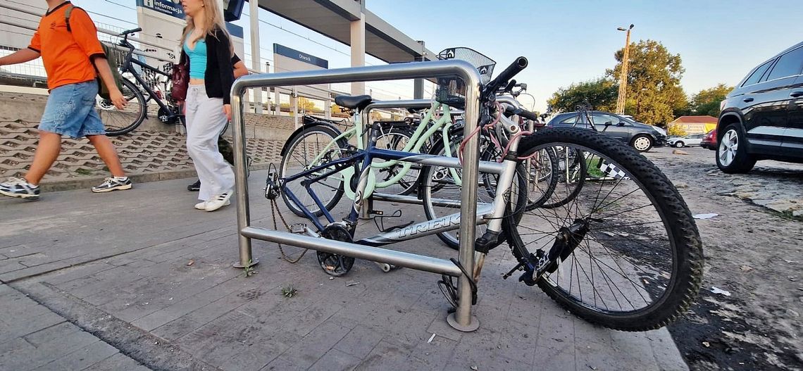 Przy PKP Otwock kradną rowery po kawałku. Czy przy stojakach powinny być kamery?
