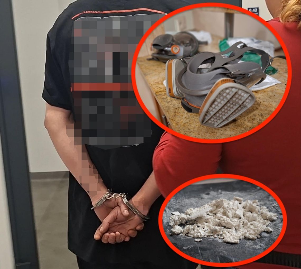 Rozbita wytwórnia narkotyków w Józefowie. Zatrzymany poszukiwany przez Interpol [WIDEO]