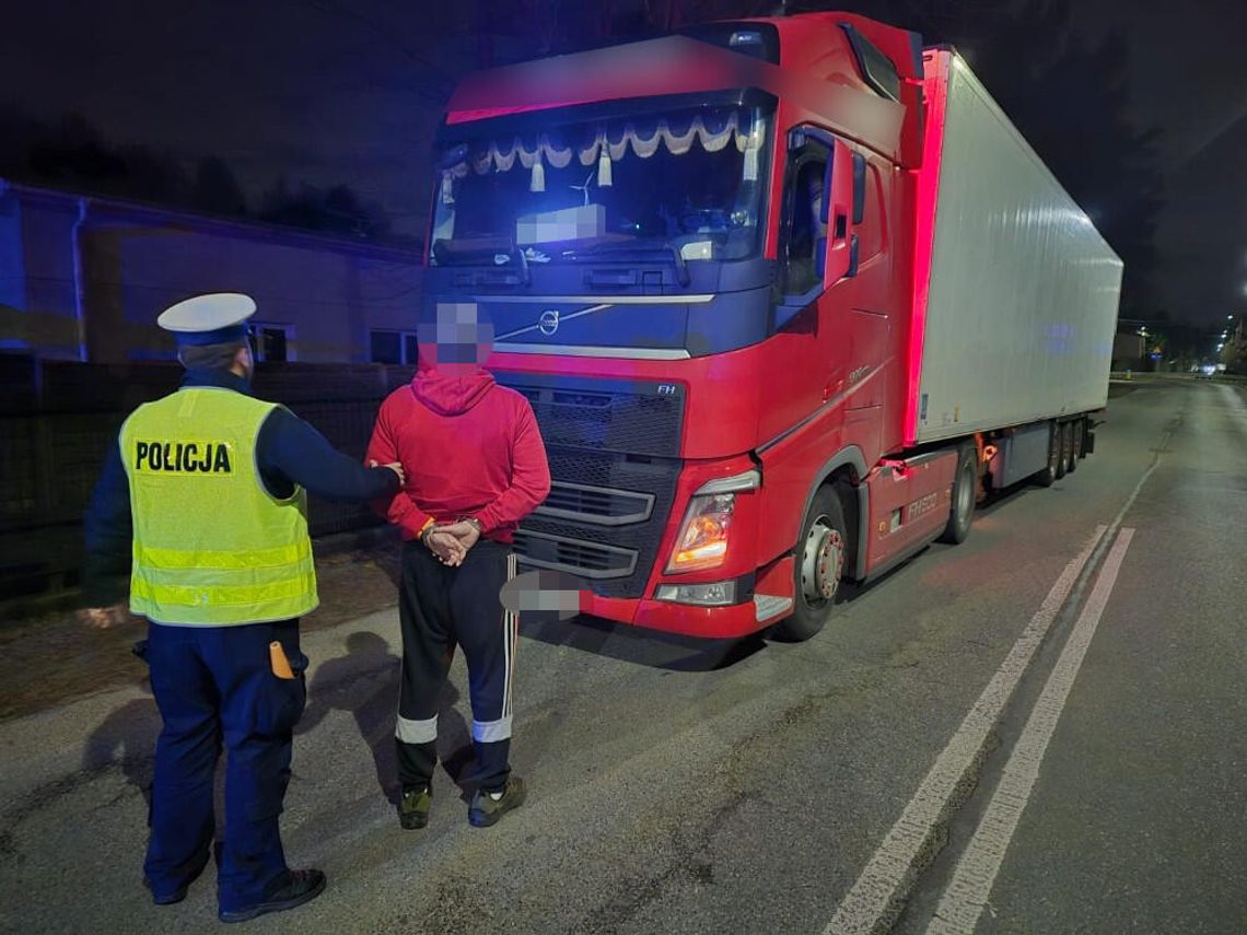 To miała być zwykła kontrola. Kierowca ciężarówki trafił na komendę