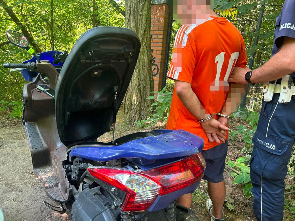 Uciekał kradzionym motocyklem. Wpadł nad Świdrem
