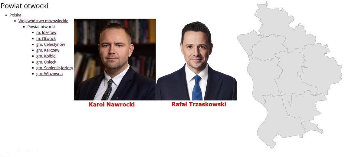 Wybory 2025. Karol Nawrocki zwycięża w powiecie otwockim