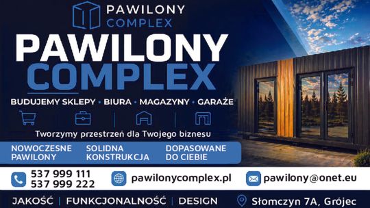 PAWILONY COMPLEX - SKLEPY-BIURA-MAGAZYNY-GARAŻE