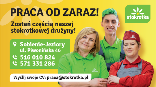 Praca od zaraz - Sklep STOKROTKA - Sobienie-Jeziory