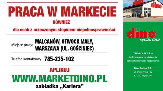 Praca w markecie DINO Praca w markecie DINO