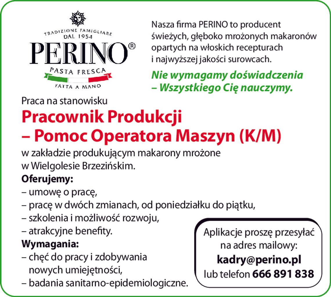 Praca na stanowisku: Pracownik Produkcji – Pomoc Operatora Maszyn (K/M) Praca na stanowisku: Pracownik Produkcji – Pomoc Operatora Maszyn (K/M)