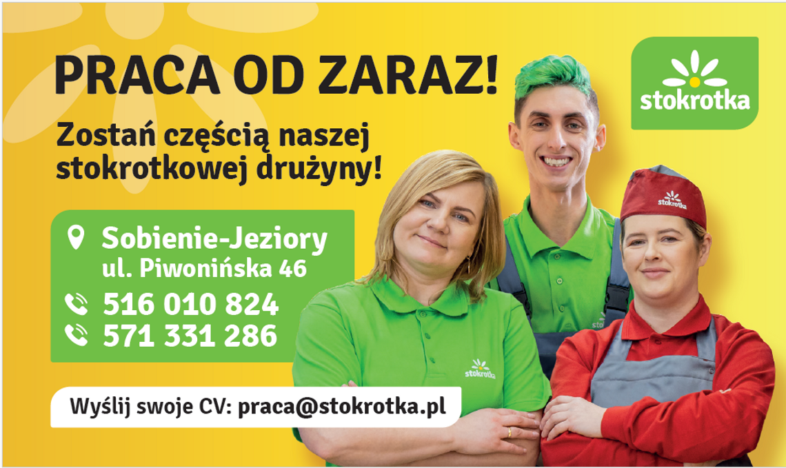 Praca od zaraz - Sklep STOKROTKA - Sobienie-Jeziory