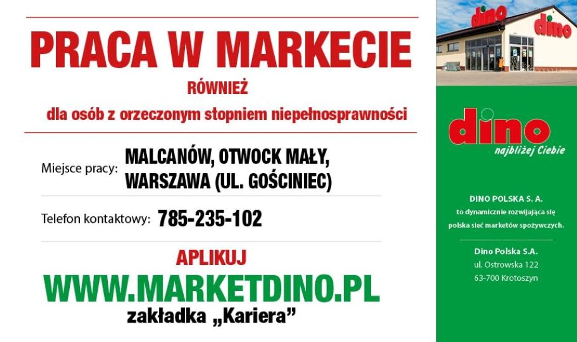 Praca w markecie DINO Praca w markecie DINO