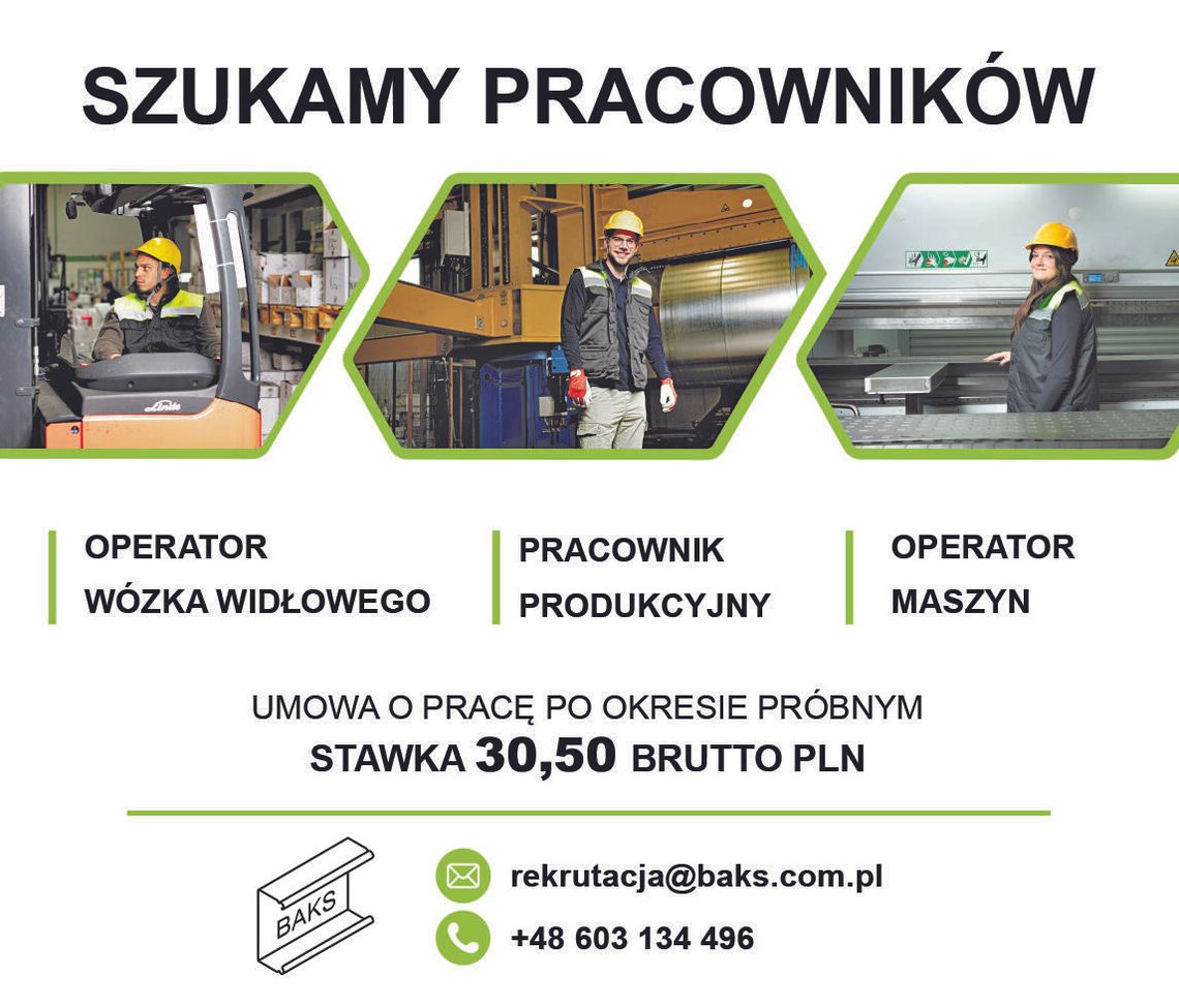 SZUKAMY PRACOWNIKÓW SZUKAMY PRACOWNIKÓW