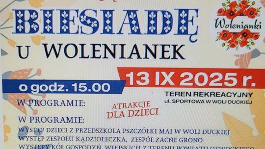 Biesiada u Wolewianek i Potańcówka w Woli Duckiej
