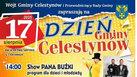 DZIEŃ GMINY CELESTYNÓW 2025 - Koncert SKOLIM, 2 plus 1, kabaret OT.TO DZIEŃ GMINY CELESTYNÓW 2025 - Koncert SKOLIM, 2 plus 1, kabaret OT.TO