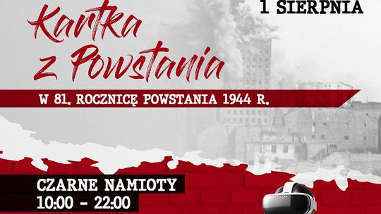 Interaktywna wystawa VR „Kartka z powstania”.