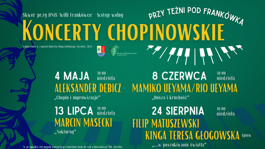 Koncerty chopinowskie przy Tężni pod Frankówką - FILIP MATUSZEWSKI i KINGA GŁOGOWSKA Koncerty chopinowskie przy Tężni pod Frankówką - FILIP MATUSZEWSKI i KINGA GŁOGOWSKA