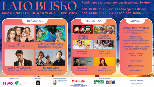 LATO BLISKO 2026 - MUZYCZNA PLENERÓWKA W JÓZEFOWIE
