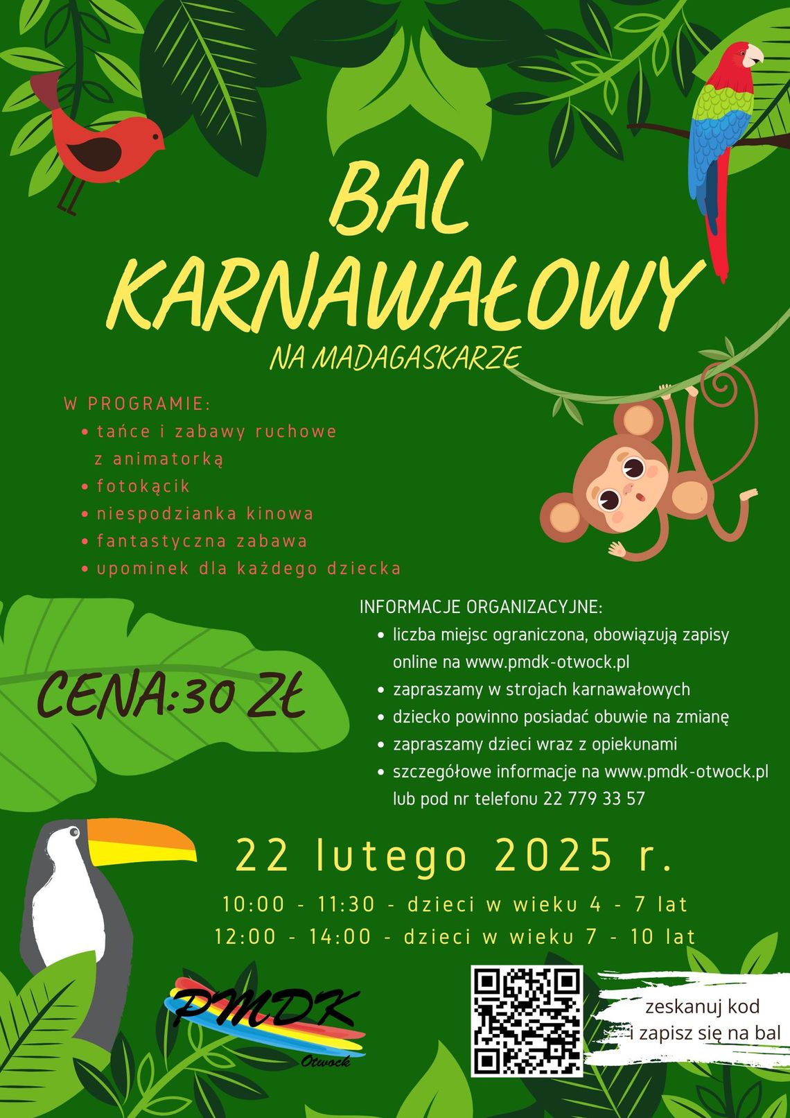 Bal Karnawałowy dla dzieci - przeniesiemy się na Madagaskar Bal Karnawałowy dla dzieci - przeniesiemy się na Madagaskar