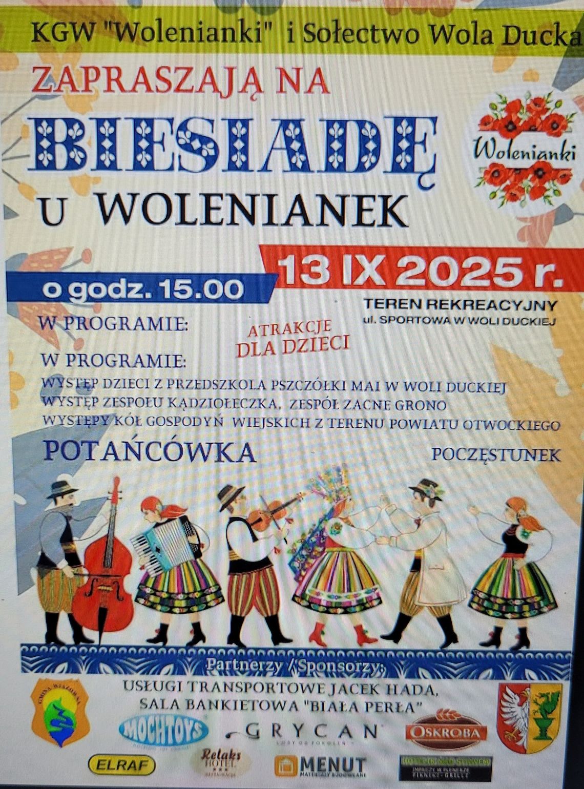 Biesiada u Wolewianek i Potańcówka w Woli Duckiej Biesiada u Wolewianek i Potańcówka w Woli Duckiej