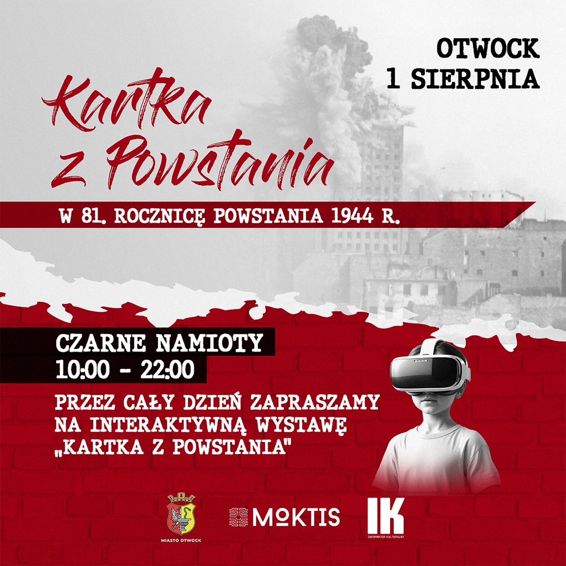 Interaktywna wystawa VR „Kartka z powstania”. Interaktywna wystawa VR „Kartka z powstania”.