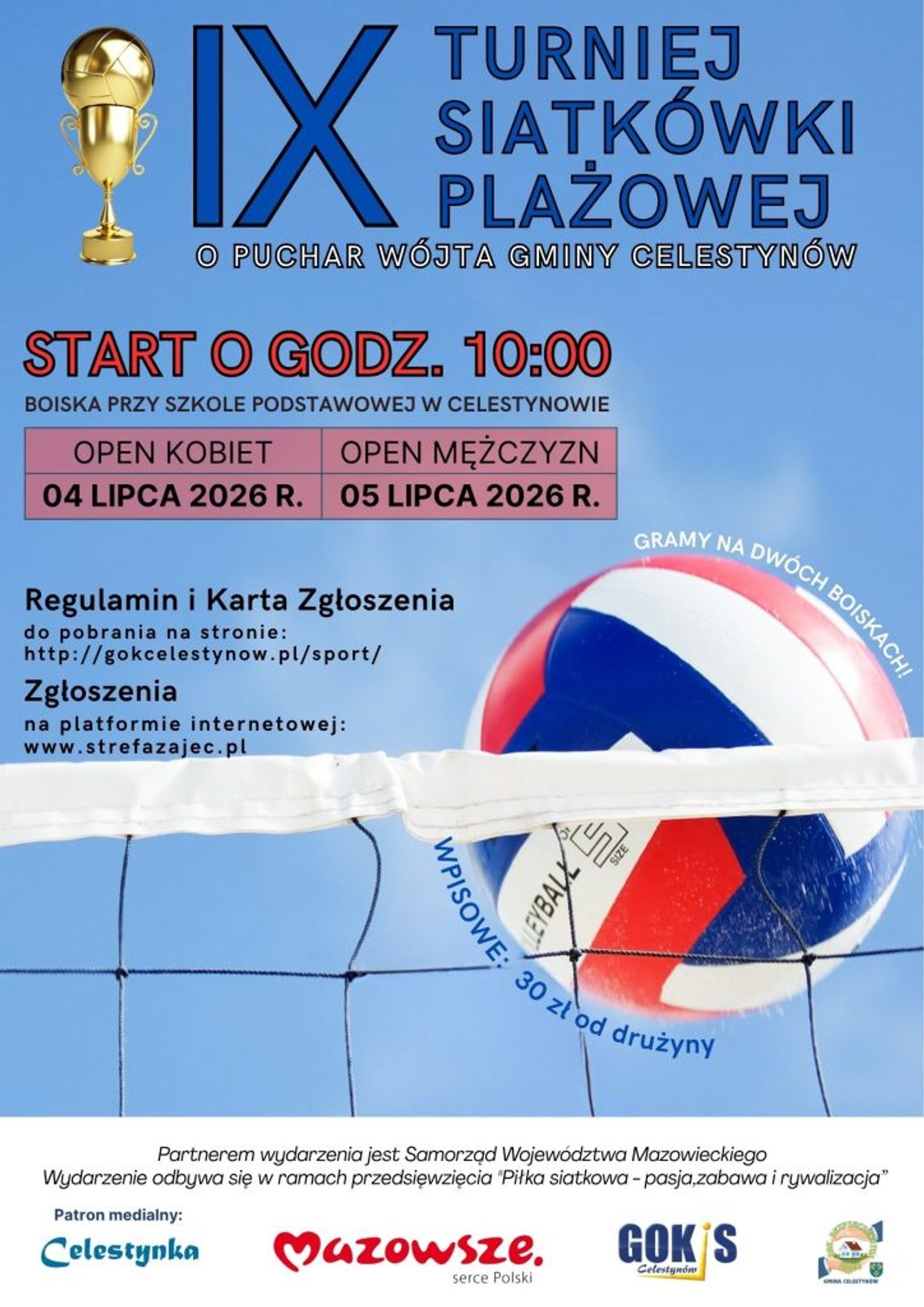 IX Turniej Siatkówki Plażowej o Puchar Wójta Gminy Celestynów