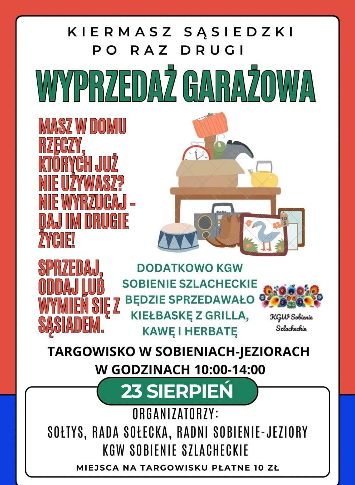 KIERMASZ SĄSIEDZKI – WYPRZEDAŻ GARAŻOWA VOL. 2! KIERMASZ SĄSIEDZKI – WYPRZEDAŻ GARAŻOWA VOL. 2!
