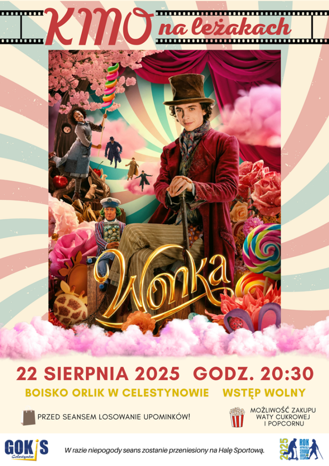 KINO NA LEŻAKACH w Celestynowie – film pt. „WONKA”