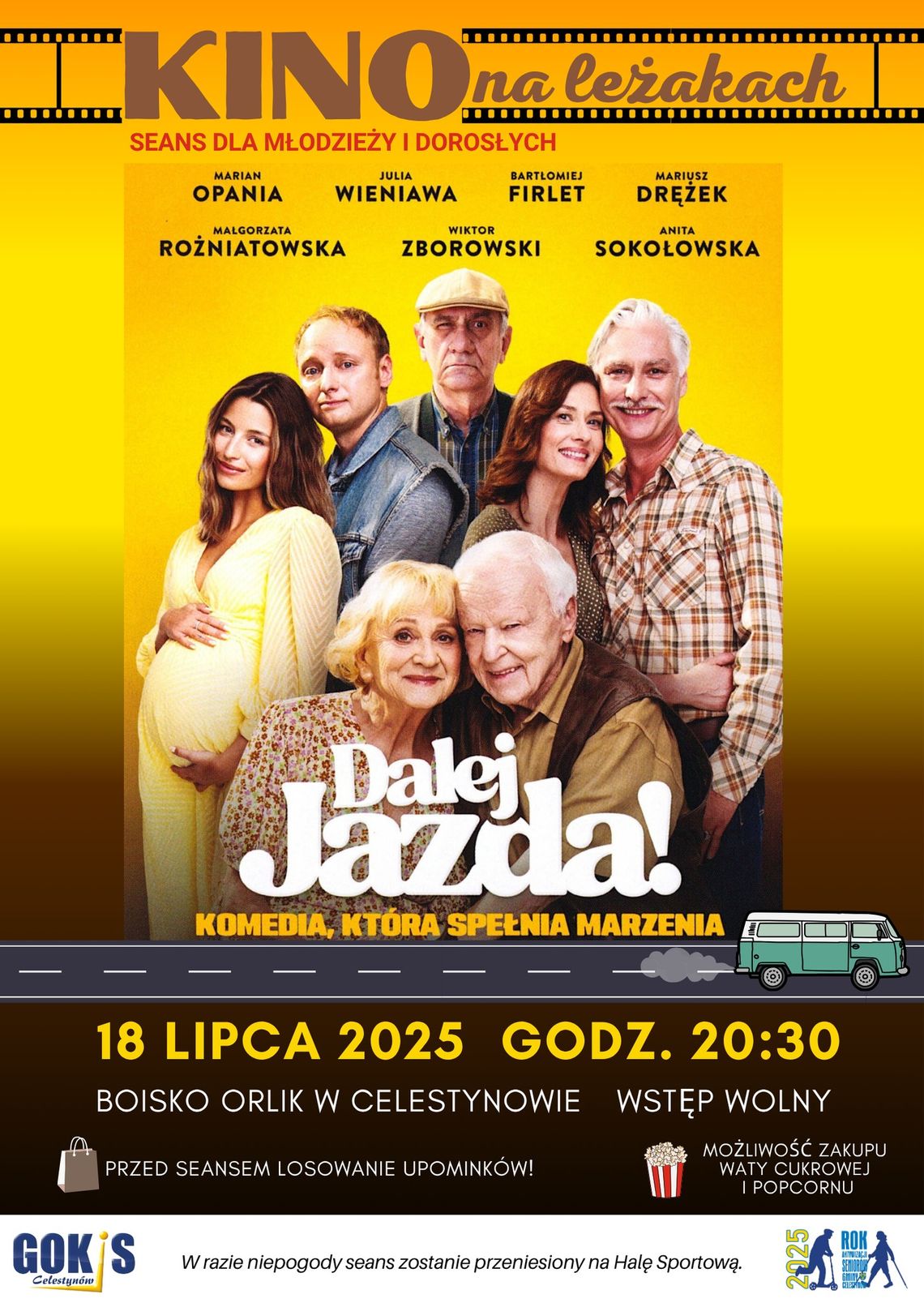 Kino na Leżakach w Celestynowie - seans pt. "Dalej, jazda"
