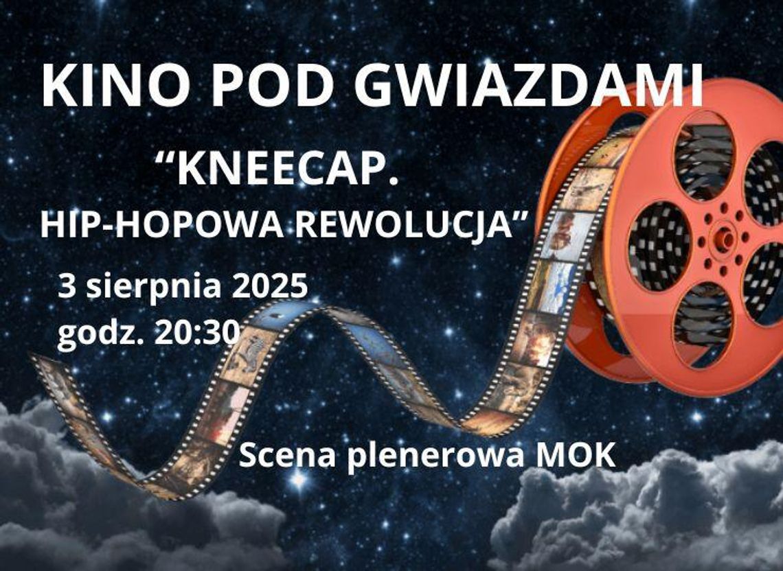 KINO POD GWIAZDAMI - film "KNEECAP. HIP-HOPOWA REWOLUCJA” - JÓZEFÓW 2025 KINO POD GWIAZDAMI - film "KNEECAP. HIP-HOPOWA REWOLUCJA” - JÓZEFÓW 2025