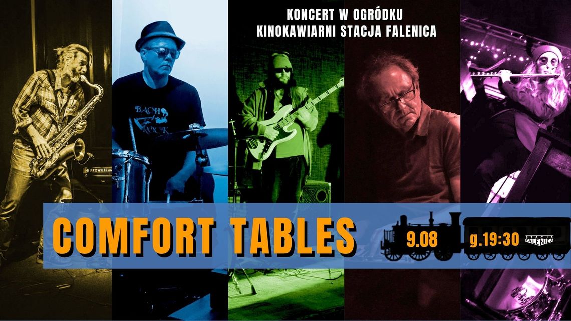 Koncert COMFORT TABLES! - Letnia Scena Muzyczna w Stacji Falenica Koncert COMFORT TABLES! - Letnia Scena Muzyczna w Stacji Falenica