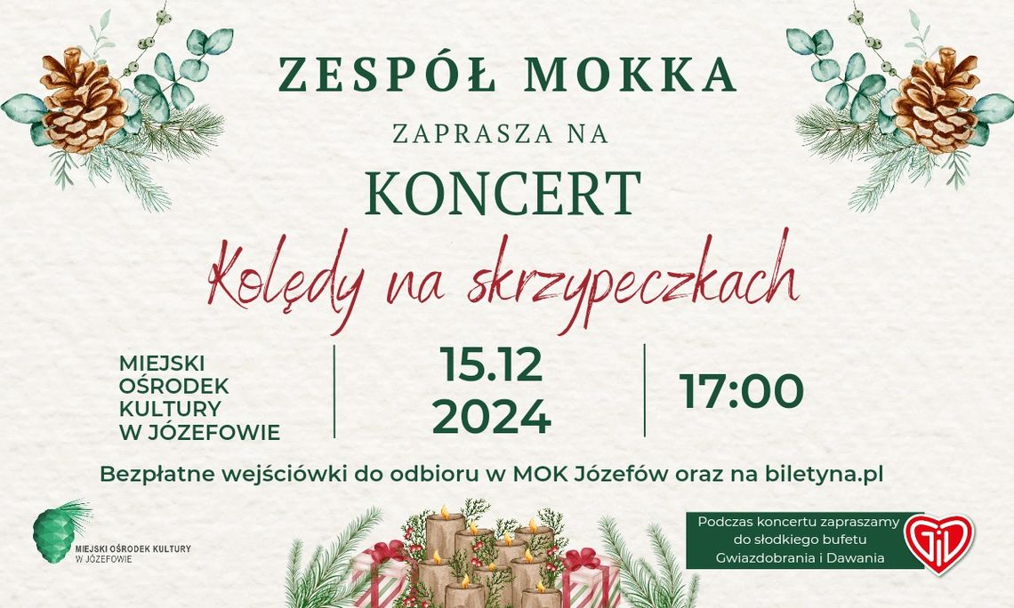 Koncert Świąteczny - MOKKA - "Kolędy na skrzypeczkach"