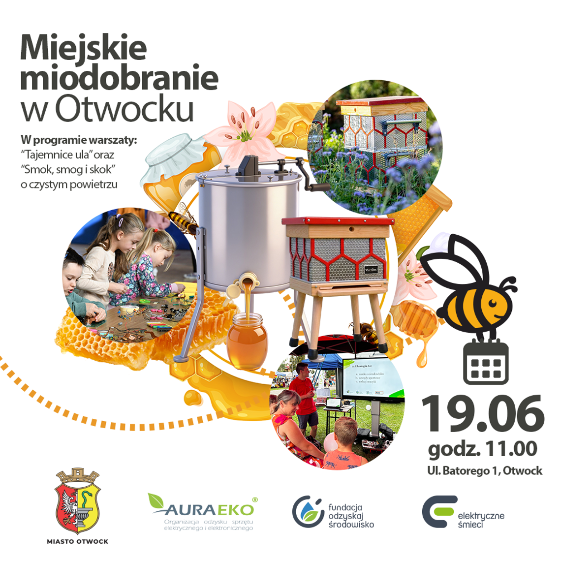 Miejskie miodobranie na pasiece z recyklingu Miejskie miodobranie na pasiece z recyklingu