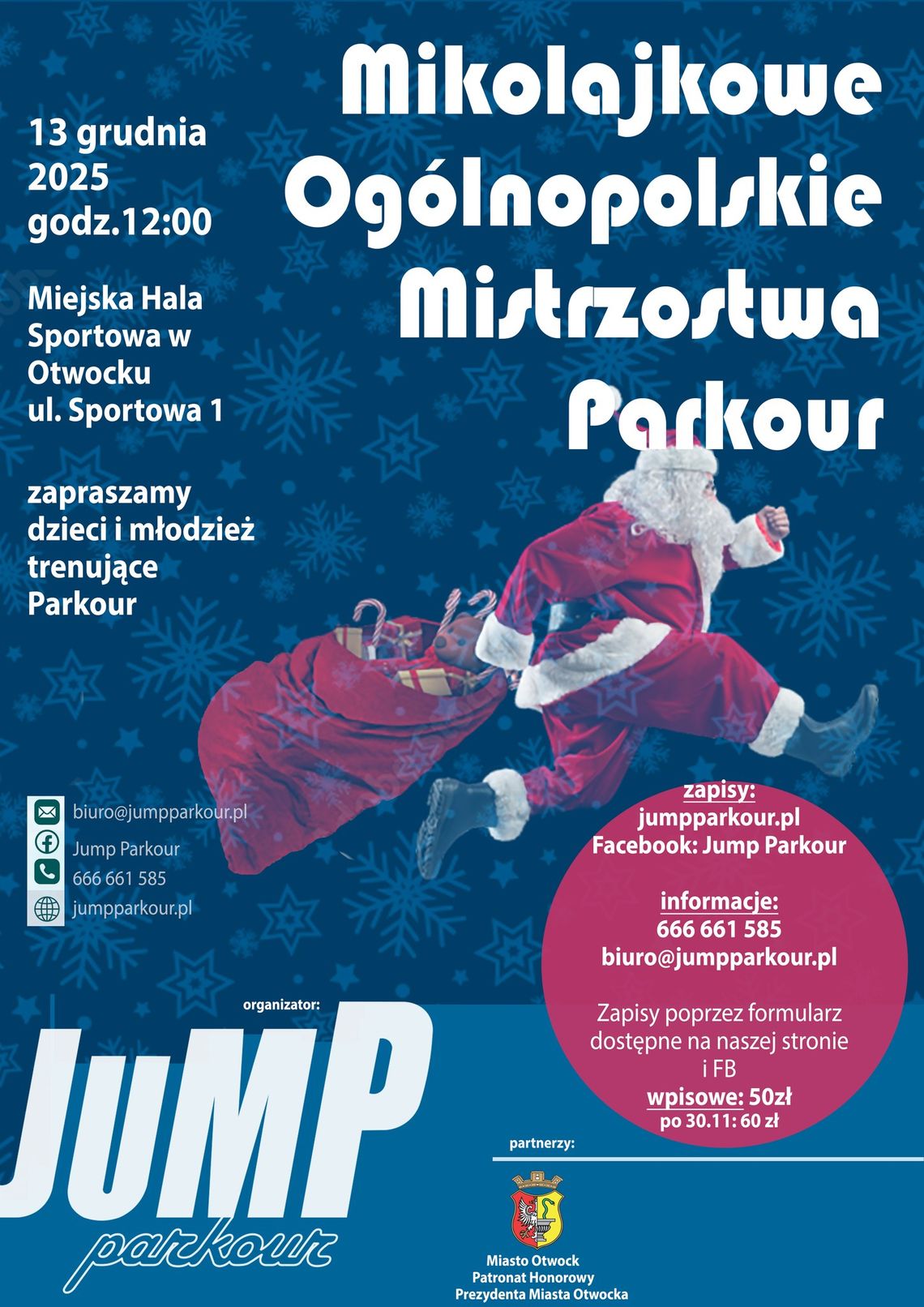 Mikołajkowe Ogólnopolskie Mistrzostwa Parkour na Hali Miejskiej