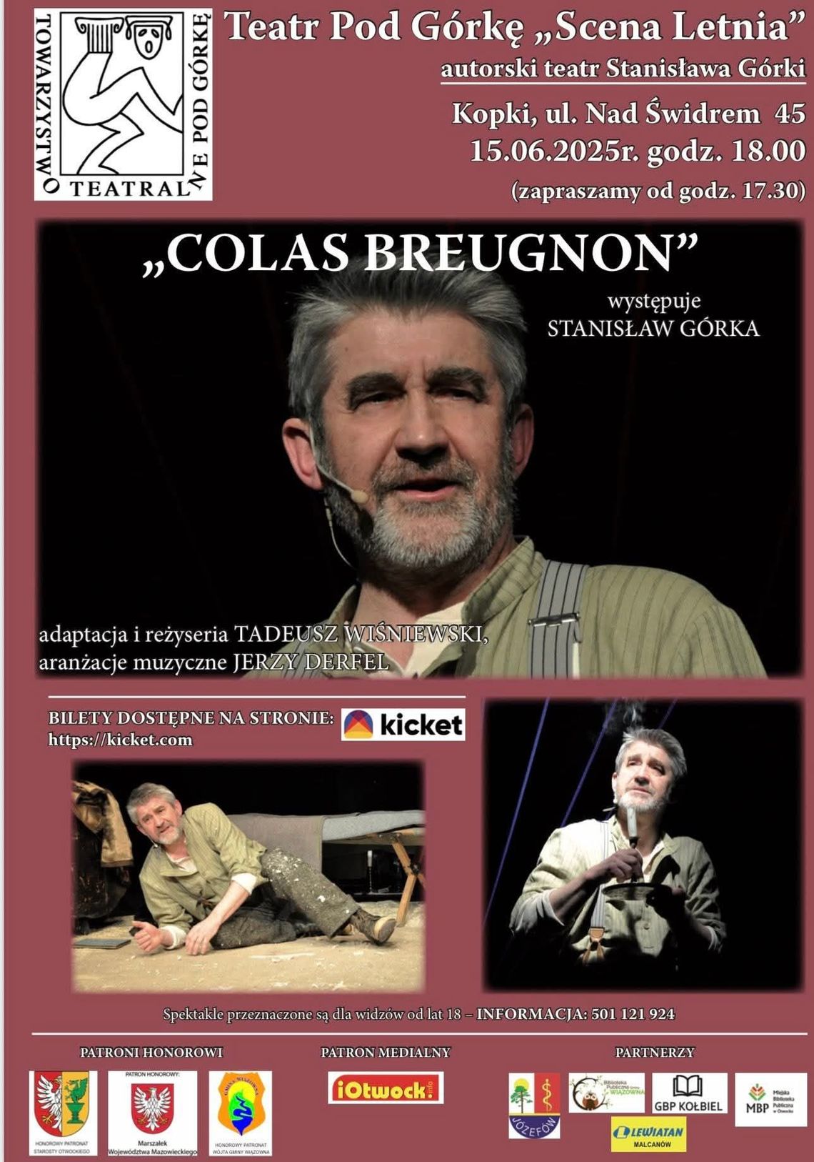 Monodram Stanisława Górki - Teatr Pod Górkę „Colas Breugnon” Monodram Stanisława Górki - Teatr Pod Górkę „Colas Breugnon”