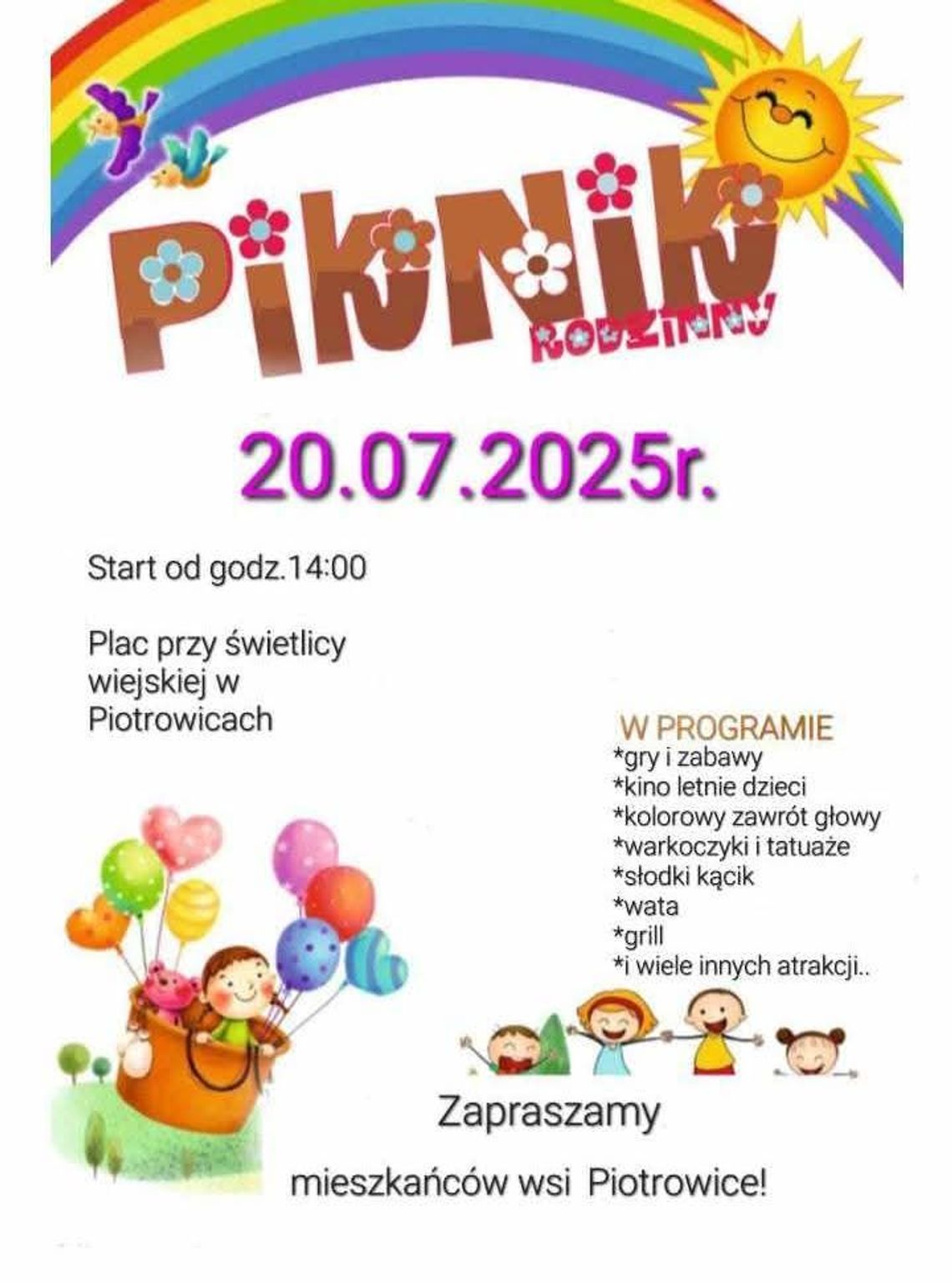 Piknik Rodzinny w Piotrowicach gmina Karczew Piknik Rodzinny w Piotrowicach gmina Karczew