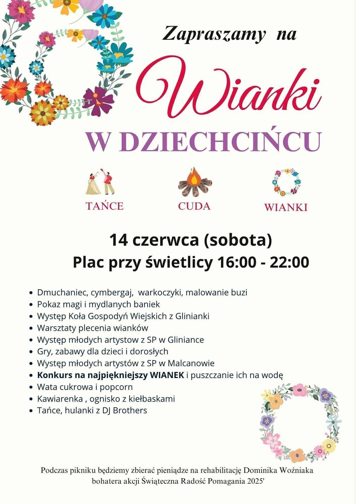 Piknik Świętojański – „Wianki w Dziechcińcu” Piknik Świętojański – „Wianki w Dziechcińcu”