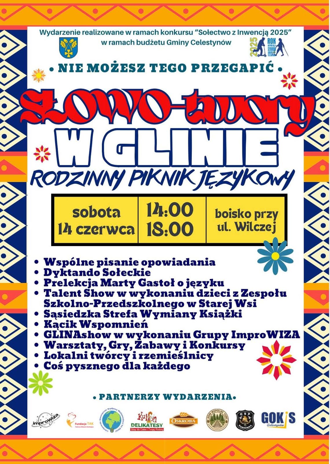 Rodzinny Piknik Językowy Słowo-Twory i ImproWIZA w Glinie Rodzinny Piknik Językowy Słowo-Twory i ImproWIZA w Glinie